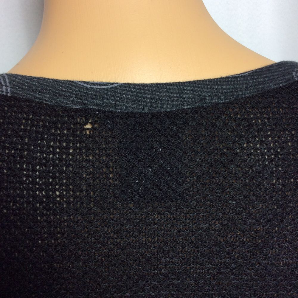 Artistic Black Knit Dress Size M Embroidery Buttons Beads Long Sleeve Whimsigoth - Picture 5 of 6